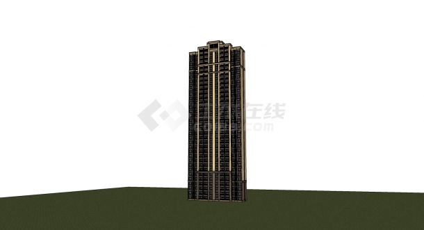 【沈阳】传统法式风格海滩高层建筑设计项目图纸-图二