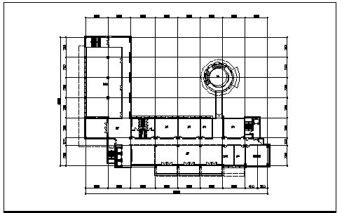 某十二层大学行政大楼建筑施工cad图(带地下室设计，共十四张)-图一