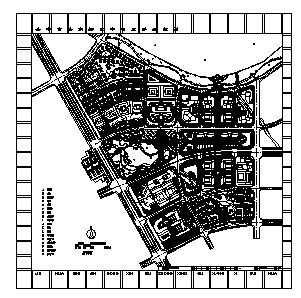 某市新区中心区详细规划设计cad图，共四张_图1