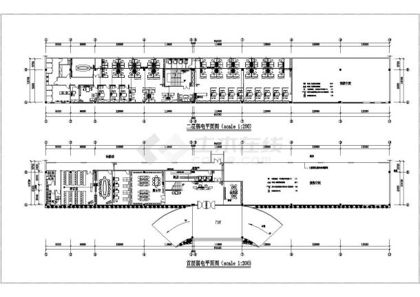 某公司二层办公大楼全套网络线路设计cad施工图纸（含设计说明）-图二
