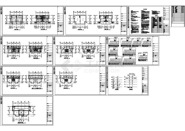 某5层双拼别墅电系统施工全套CAD图-图一