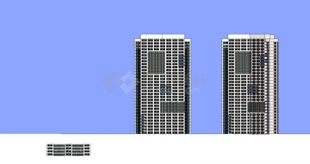 现代风格高层建筑数码城设计项目施工图纸-图二