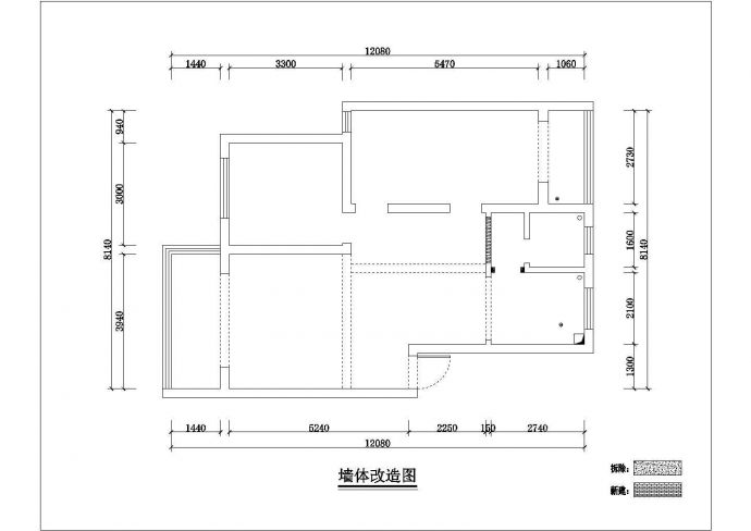 金色雅致9号公寓样板房装修设计施工图（详细施工图）_图1