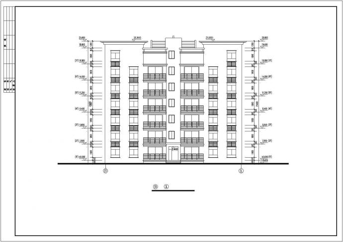 【最新】某七层复式住宅楼建筑设计CAD图纸_图1