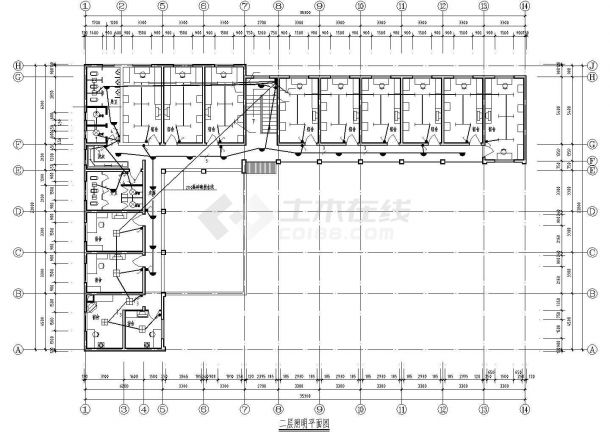 深圳市某五金制造厂2层职工宿舍楼电气系统设计CAD图纸-图二