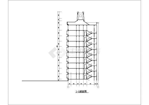 【最新】某小区框架结构住宅建筑设计CAD图纸-图一