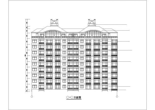 【最新】某小区框架结构住宅建筑设计CAD图纸-图二