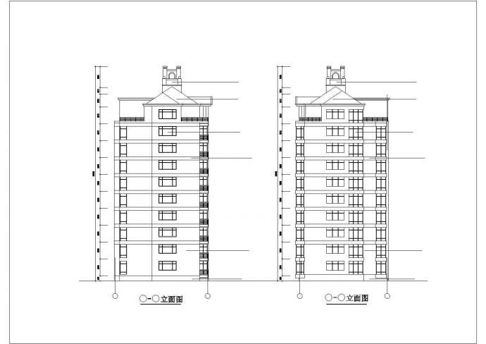 【最新】某城市小区九层住宅建筑设计CAD图纸_图1