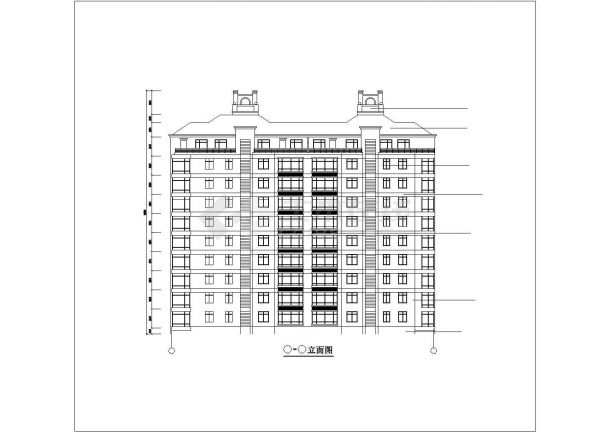 【最新】某城市小区九层住宅建筑设计CAD图纸-图二