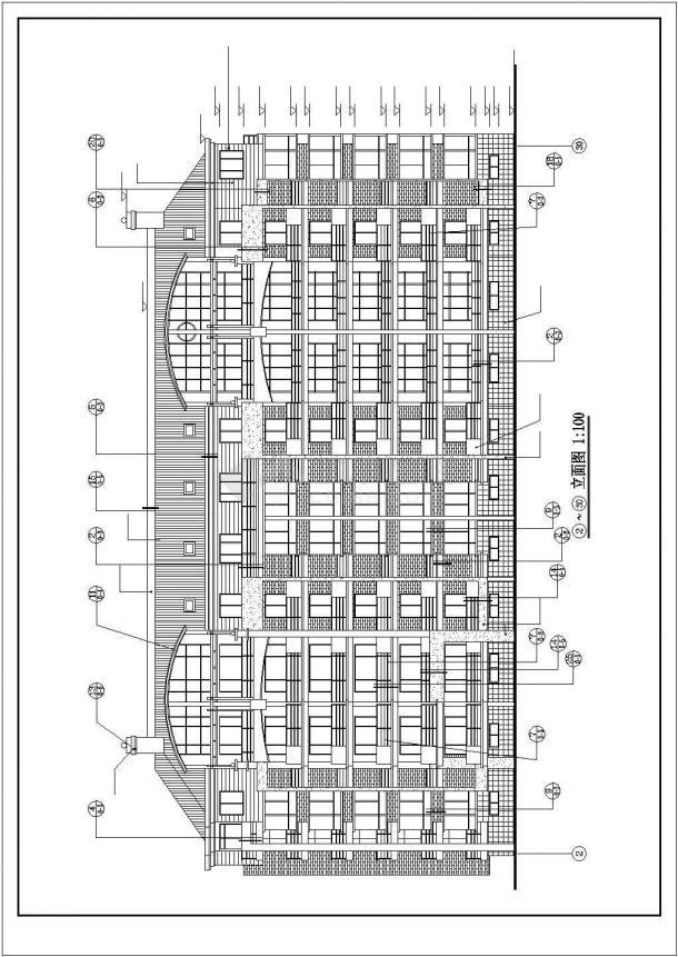 【最新】某小区框架结构六层住宅建筑设计CAD图纸-图二