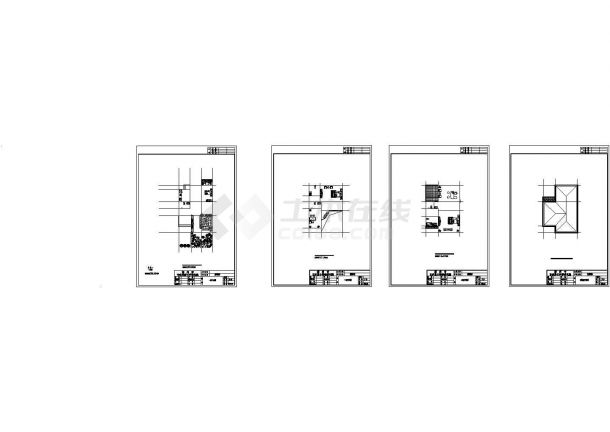 某三层框架结构别墅设计cad建筑平面图（含效果图）-图一