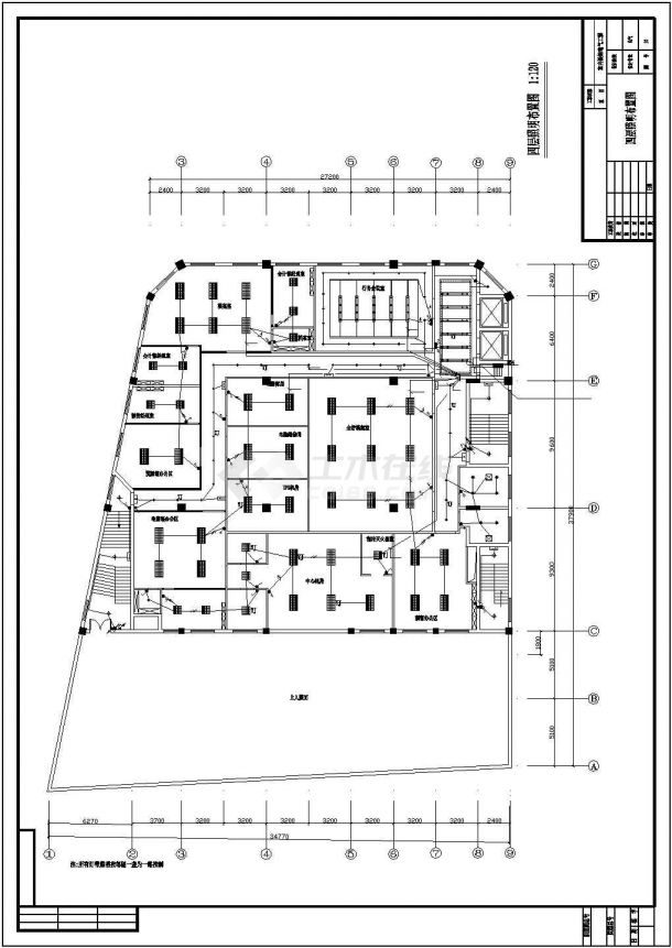 办公楼设计_北京市朝阳区某5层办公楼室内装饰强电系统设计CAD图纸-图一