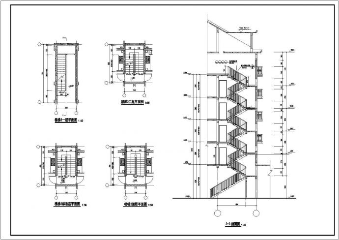 【最新】某小区六层塔式住宅建筑设计CAD图纸_图1