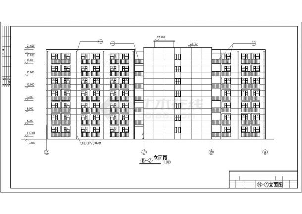 【最新】某医学院学生公寓建筑设计CAD图纸-图二