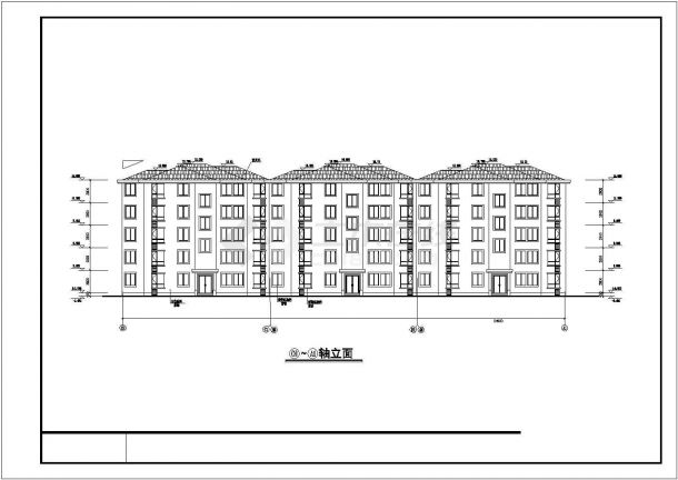 【最新】某五层住宅建筑设计CAD图纸-图一