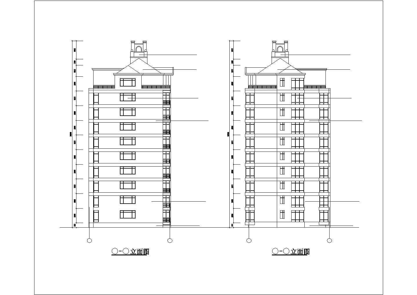 【最新】某小区九层经典住宅建筑设计CAD图纸