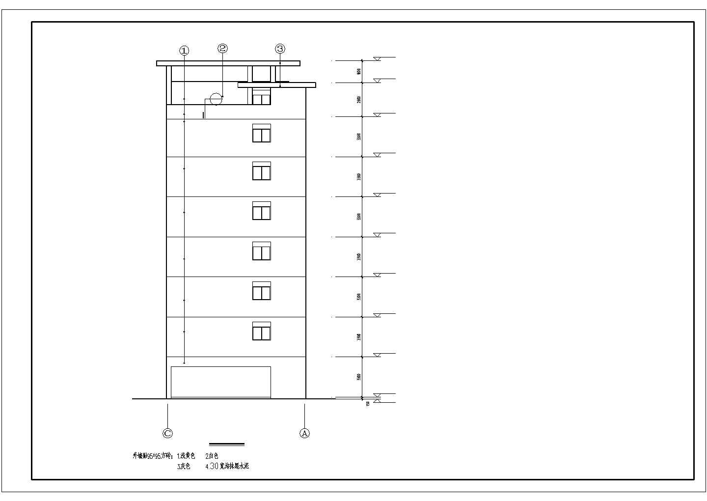 【最新】某教师宿舍楼建筑设计CAD图纸
