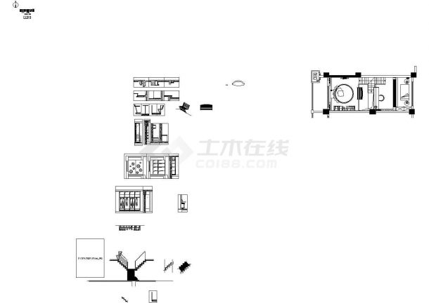 [江苏]某单身公寓样板房施工设计图-图二