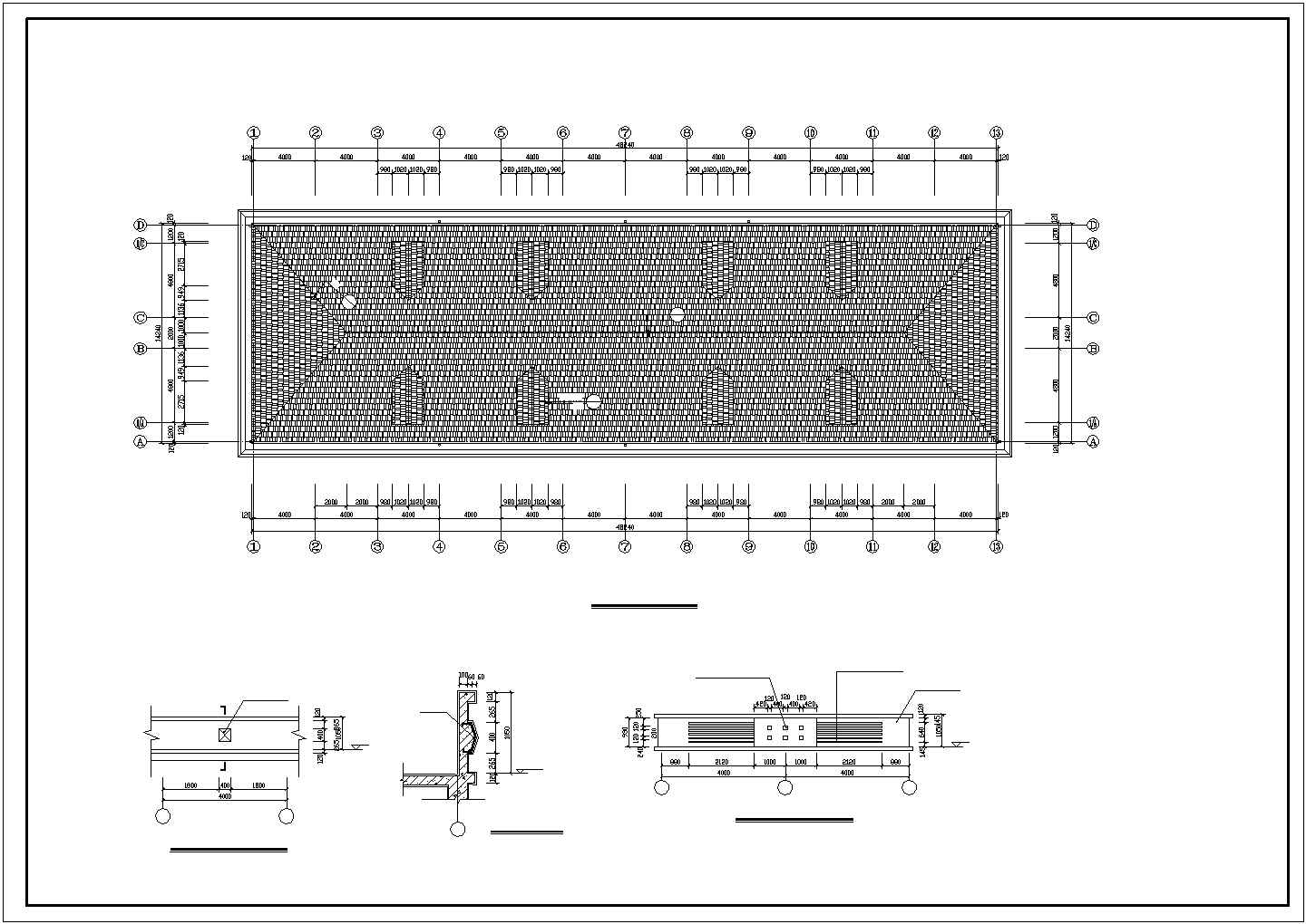 【最新】某4层宿舍楼建筑设计CAD图纸