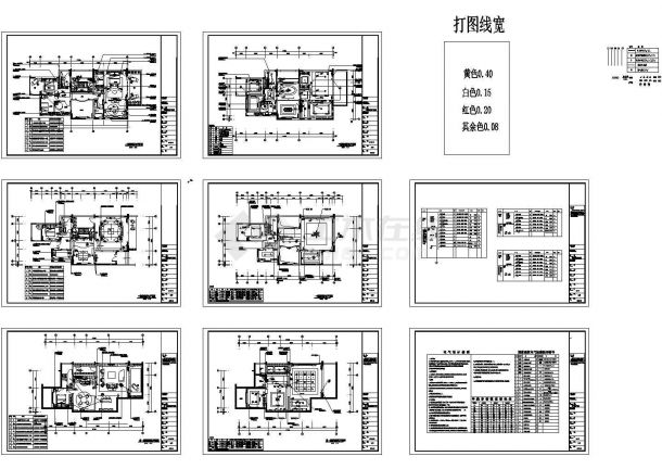 广州欧式通透秀气三层别墅室内CAD施工图-图一