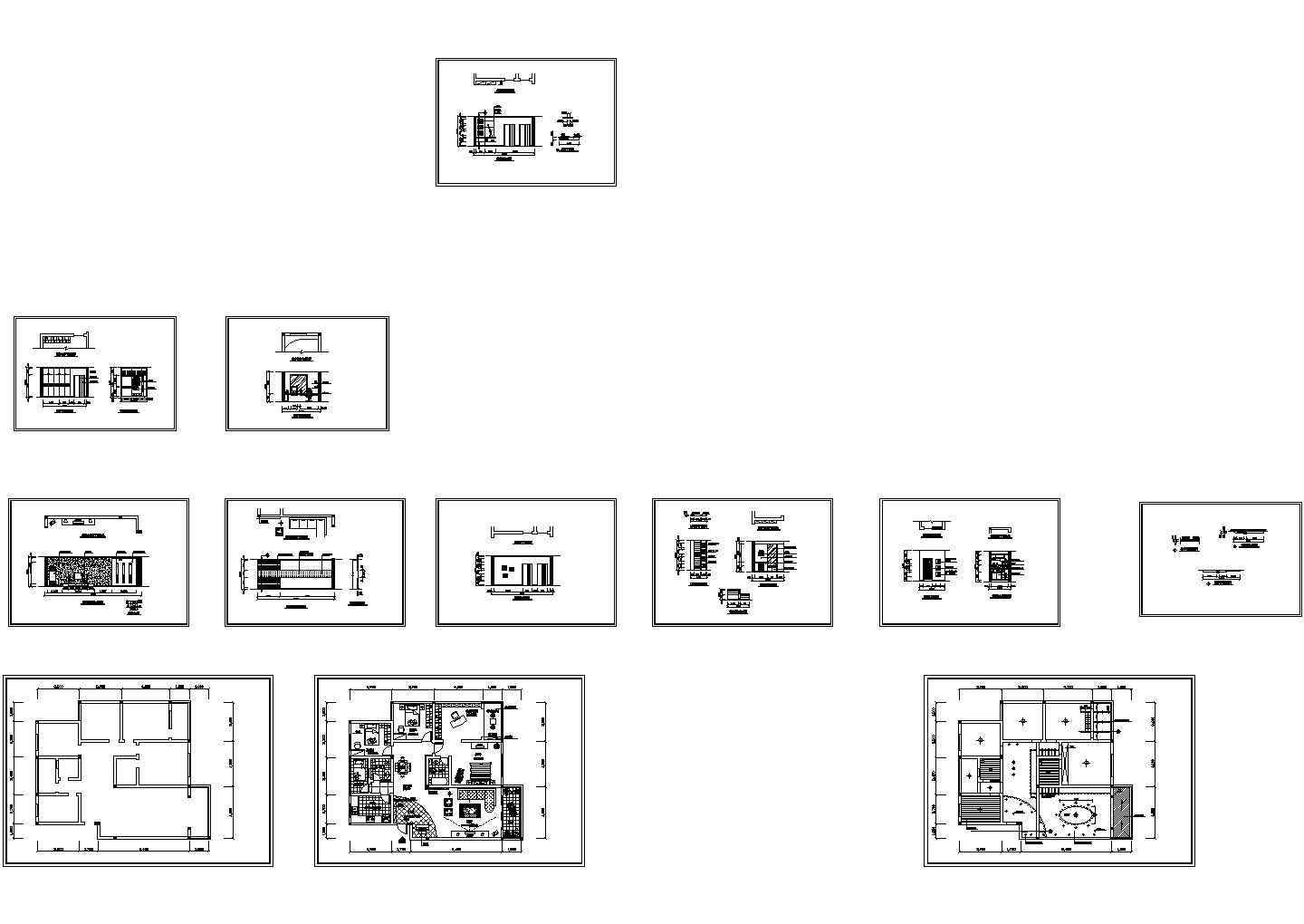 四室两厅装修施工CAD图