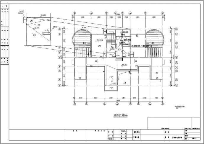 某高层框架剪力墙结构住宅楼配电设计cad全套电施图（含设计说明，含弱电设计）_图1