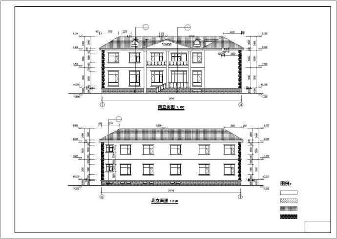 620平米2层砌体结构单体别墅砌体建筑设计CAD图纸_图1