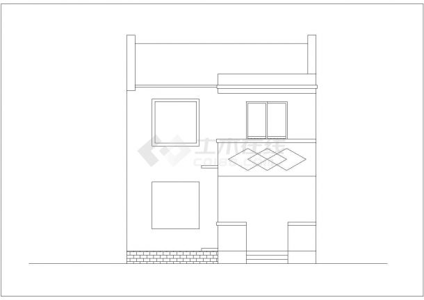 合肥市某村镇257平米2层砖混结构农村自建房建筑设计CAD图纸-图一
