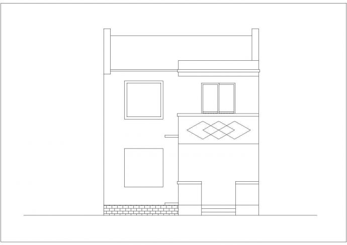 合肥市某村镇257平米2层砖混结构农村自建房建筑设计CAD图纸_图1