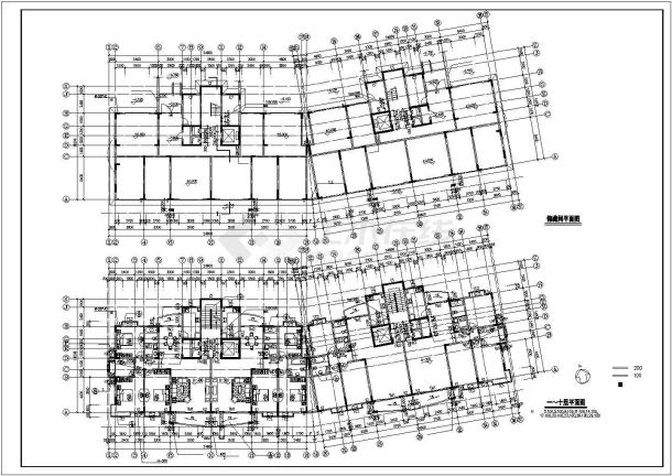 某高校小高层住宅施工图12＃楼-图一