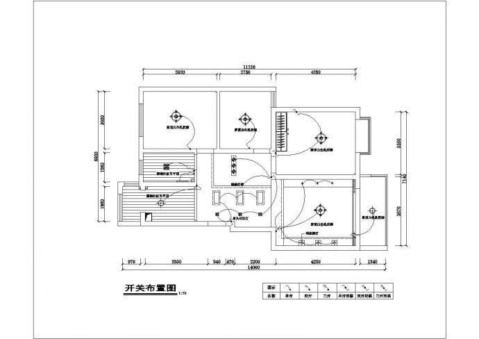广州市紫宸花园小区135平米经典户型装修施工设计CAD图纸_图1