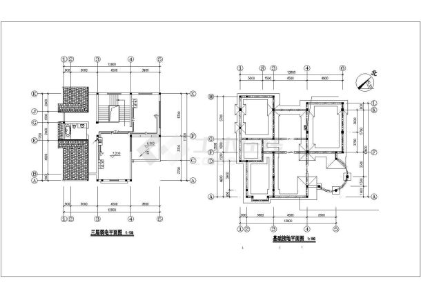 某大学食堂3层砖混结构辅助用房砌体电气设计CAD图纸-图二