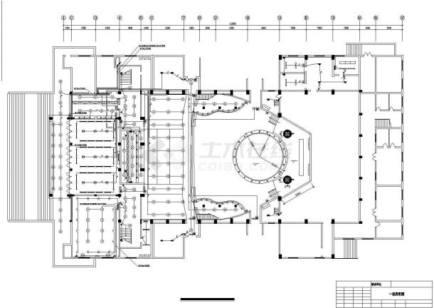 烟台市某2层高档娱乐电玩城全套照明系统设计CAD图纸-图二