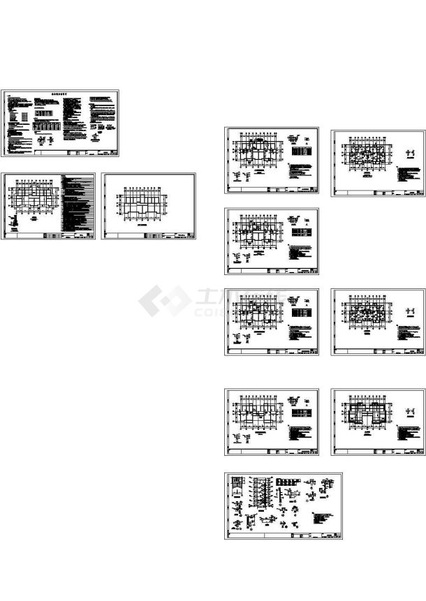 六层砖混结构农民安置房结构施工图（含建筑图）CAD-图一