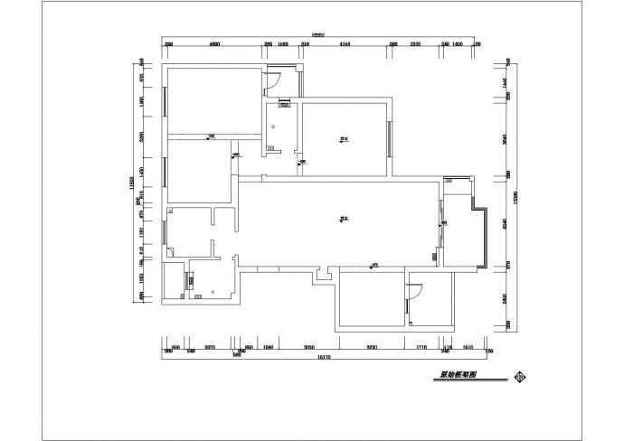 南昌市外滩花园小区的样板房全套装修施工设计CAD图纸_图1