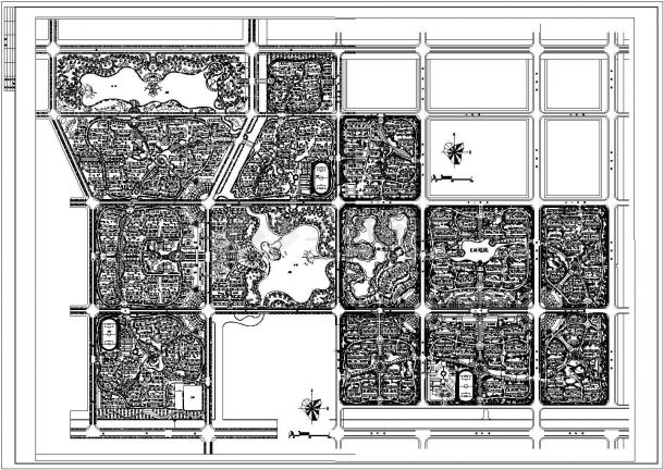 安居工程经济适用房总平面CAD图-图一