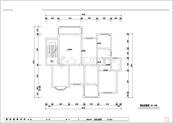 天津市某新建小区160平米四居室户型装修施工设计CAD图纸-图二