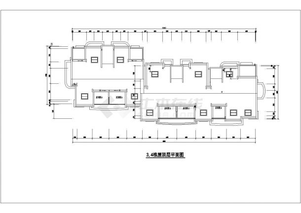京润国际花园小区几栋楼全套建筑施工设计方案图(含标准层平面图)-图一