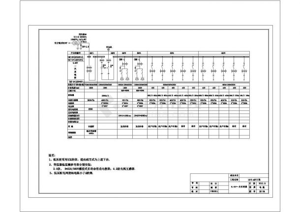[广东]办公楼变配电工程量清单报价书（含配电柜报价）附图纸-图二