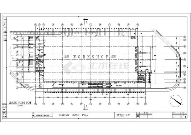 厂房设计_某钢结构厂房的建筑图cad 图纸-图二