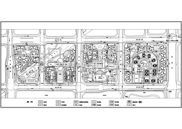 多层小区修建性详细规划总平面CAD图-图一