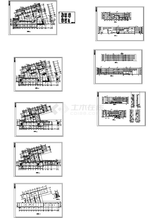 某四层教学楼建筑设计施工图-图一