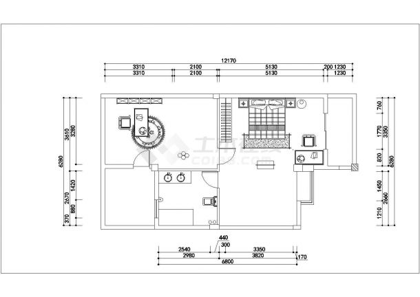 上海市某新建小区地中海风格装修样板房施工设计CAD图纸（含效果图）-图二