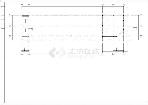 浙江某实业公司2700平米2层框架结构办公楼建筑+结构设计CAD图纸-图一
