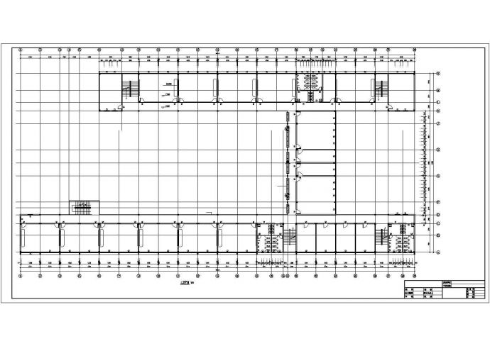 太原市某中学6500平米4层框架结构教学楼建筑设计CAD图纸_图1