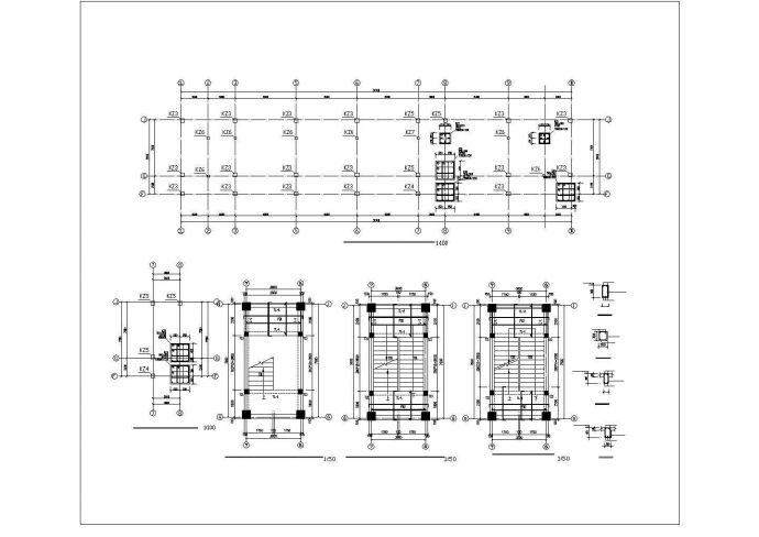 广州市某中学五层框架结构教学综合楼全套结构设计CAD图纸_图1