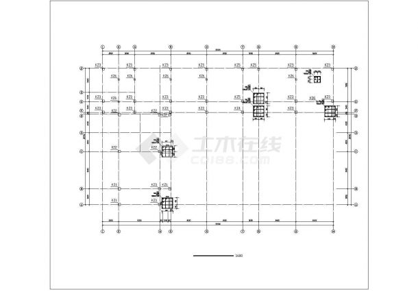 广州市某中学五层框架结构教学综合楼全套结构设计CAD图纸-图二