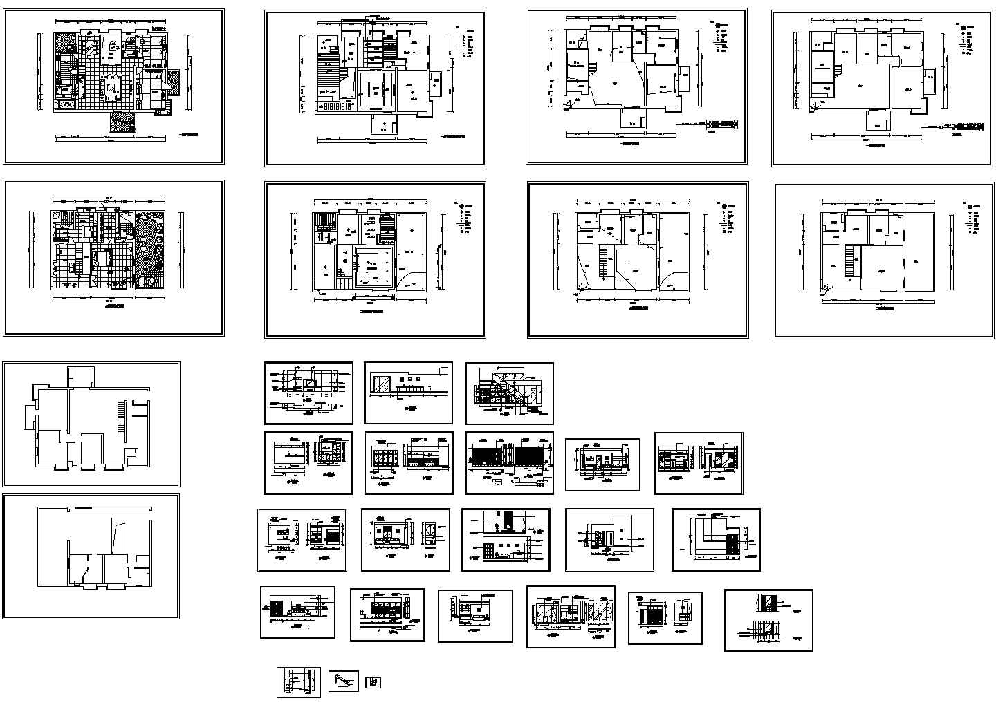 某豪宅户型装修整套设计施工图纸