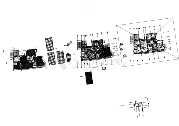 杭州金色海岸样板房施工CAD图纸-图一