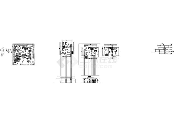 北京郊区多层别墅单体设计cad全套建筑方案图（含效果图）-图一